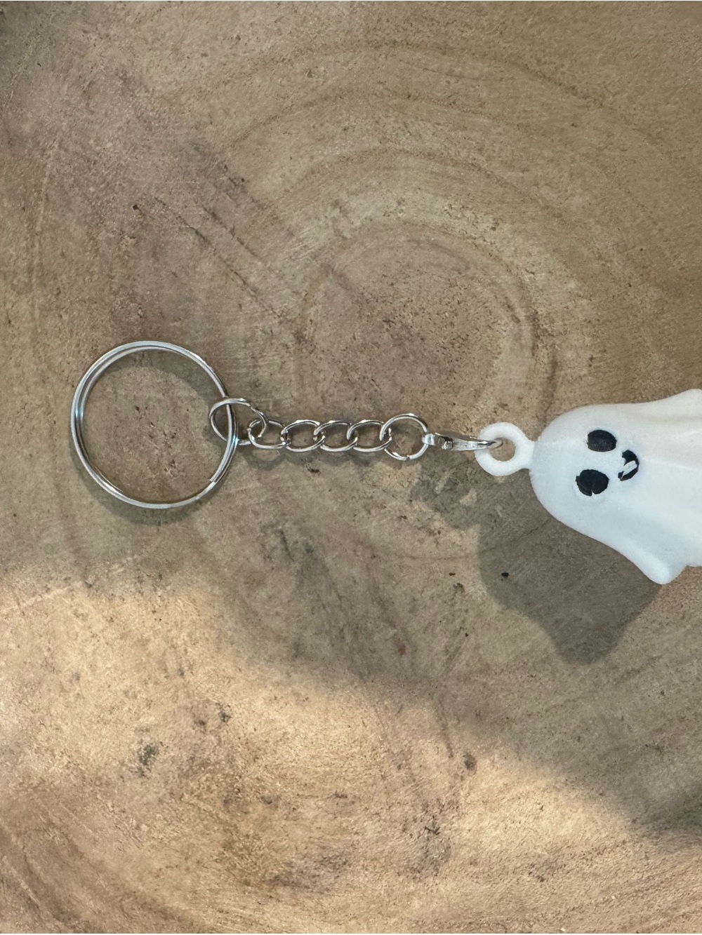 White Ghost Keychain for Kids - Cute Ghost Accessory